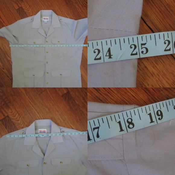 90s Vintage French Connection Men Button Down Shirt L Short Sleeves 4 Pockets - Picture 12 of 17